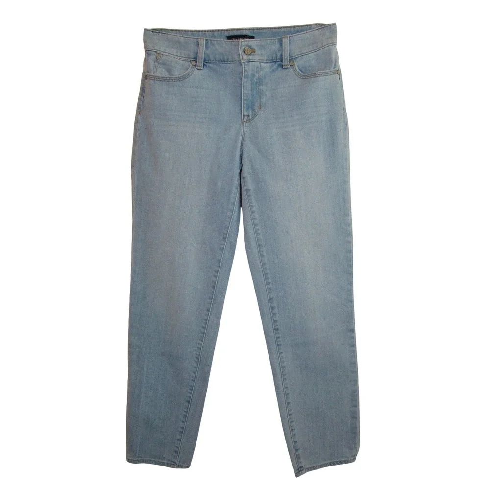 Talbots Flawless Five-Pocket Boyfriend Jeans Light Wash Blue Denim Size 4